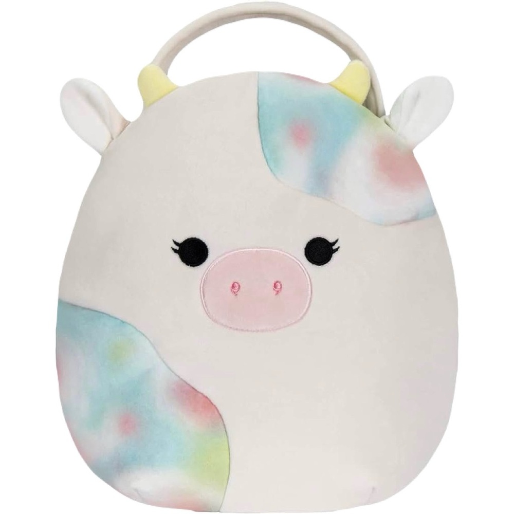 Squishmallows Candess the Cow Easter Basket Treat Pail 10" NWT